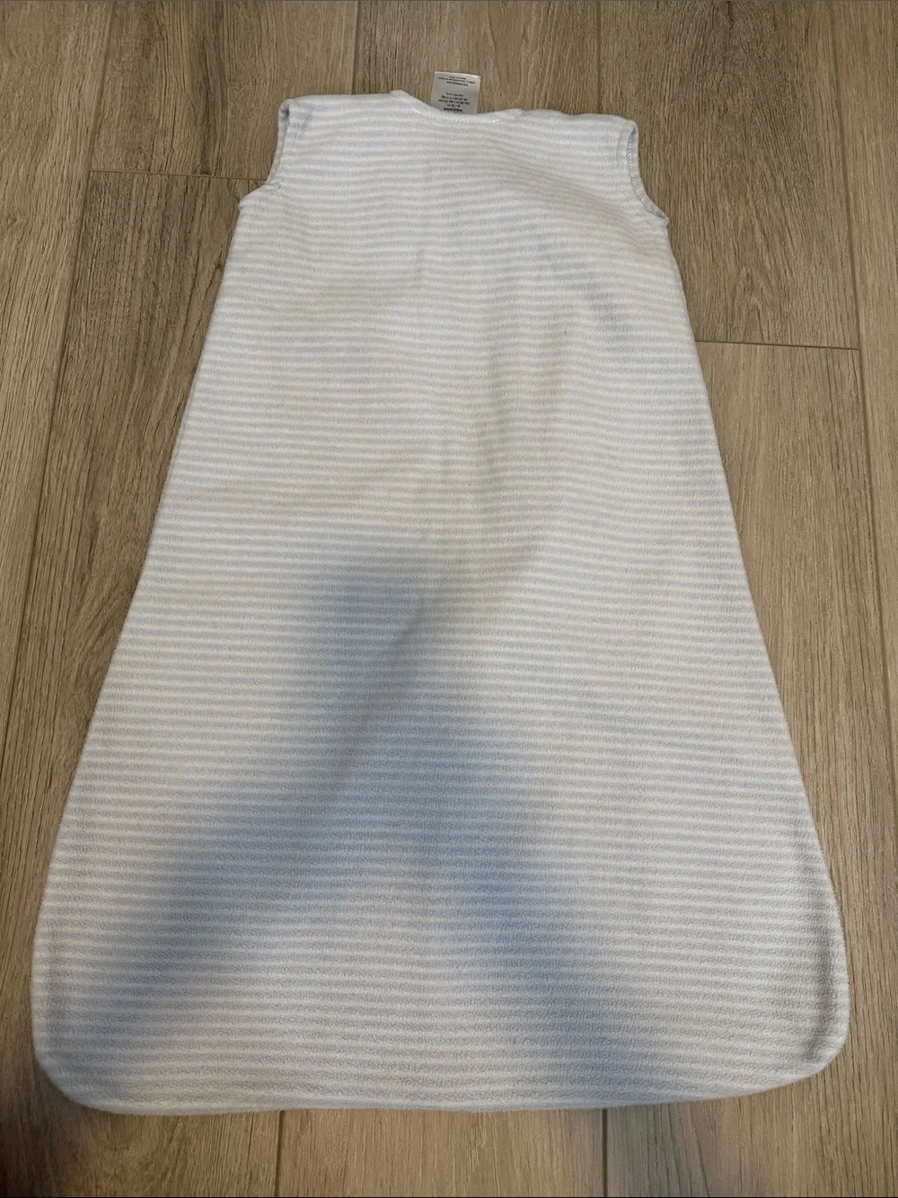 Halo Size M Baby Sleeveless Wearable Blanket in White and Light Gray Stripe